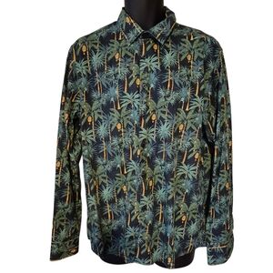 Tropical Palm Tree Button-Up Shirt John Lennon Large